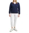 Abacus Sportswear Us Women Woburn Midlayer Pullover Sweater In Navy In Blue