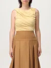 Abadia Bodysuit  Woman Color Yellow In Brown
