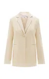 Abadia Opaline Layered Blazer In Ivory