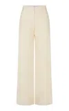 Abadia Opaline Layered Trouser In Ivory