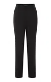 Abadia Straight Mid Rise Pants In Black