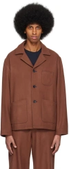 Abaga Velli Brown Core Jacket In Cappuccino