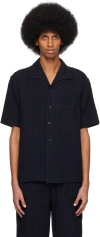 Abaga Velli Navy Palm Shirt In Navy