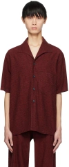 Abaga Velli Red Palm Shirt In Red
