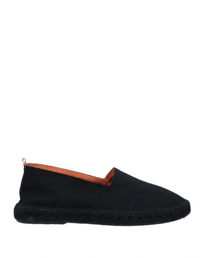 Abarca Man Espadrilles Black Size 8 Cotton, Jute