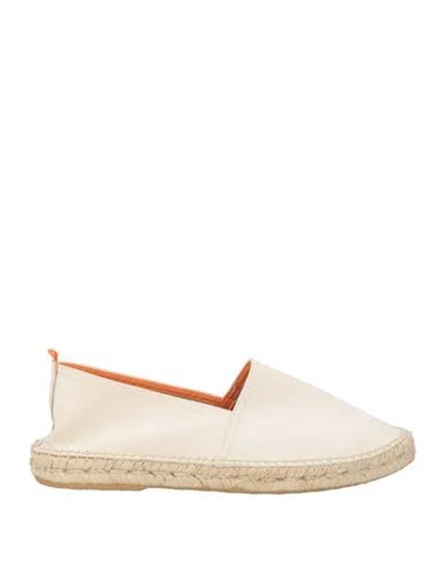 Abarca Man Espadrilles Ivory Size 11 Textile Fibers In White