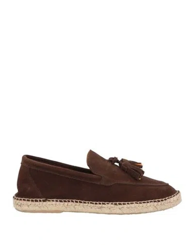 Abarca Man Espadrilles Dark Brown Size 9 Leather