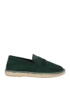 ABARCA ABARCA MAN ESPADRILLES DARK GREEN SIZE 8 SOFT LEATHER