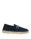 Abarca Man Espadrilles Midnight Blue Size 7 Leather, Jute