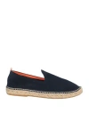 Abarca Man Espadrilles Navy Size 9 Leather In Multi