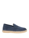 Abarca Man Espadrilles Navy Size 9 Leather In Blue