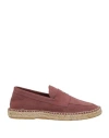 Abarca Man Espadrilles Plum Size 7 Leather In Purple