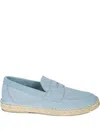 Abarca Penny-strap Suede Loafers In Blue