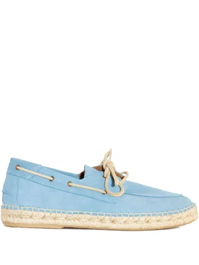 Abarca Suede Boat Shoes In Blue