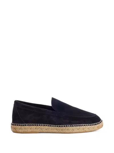 Abarca Suede Espadrille Loafers In Blue