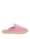 Abarca Woman Espadrilles Antique Rose Size 8 Leather In Pink