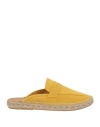 Abarca Woman Espadrilles Marigold Size 11 Leather In Yellow