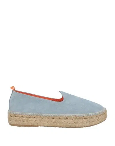 Abarca Woman Espadrilles Sky Blue Size 5 Leather