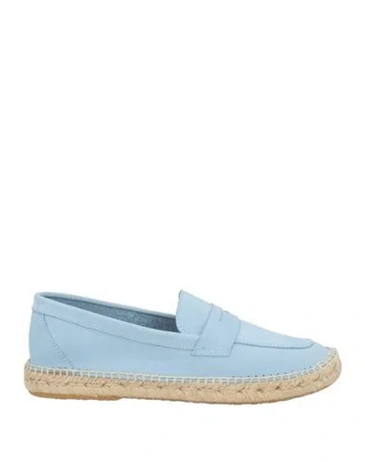 Abarca Woman Espadrilles Sky Blue Size 6 Leather