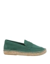 Abarca Woman Loafers Green Size 8 Leather In Green