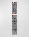 Abas Alligator Apple Watch Band In Gray