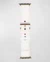 Abas Alligator Apple Watch Band In White