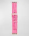 Abas Alligator Apple Watch Band In Pink