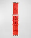 Abas Alligator Apple Watch Band In Red