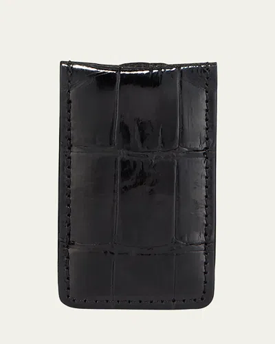 Abas Men's Alligator Money Clip In Black