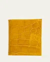 Abas Men's Glazed Alligator Leather Bifold Wallet In Sunrise