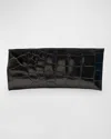 Abas Men's Glazed Alligator Leather Eyewear Case