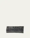 Abas Men's Glazed Alligator Leather Eyewear Case In Misty Grey