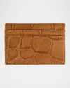 Abas Men's Soft Alligator Leather Card Holder In Tan