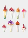 Abask Decorations Hand-blown Glass Mushroom Tree Decorations (set Of 8)  Abask Gift Set