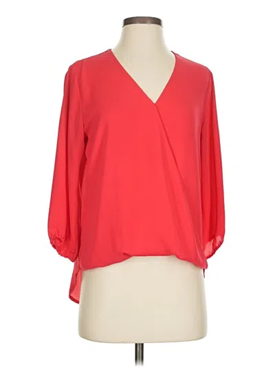 Pre-owned Abbeline 3/4 Sleeve Blouse In Red