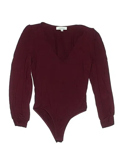 Pre-owned Abbeline Bodysuit In Burgundy