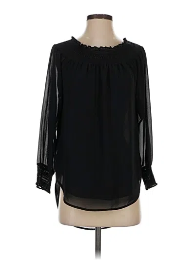 Pre-owned Abbeline Long Sleeve Blouse In Black