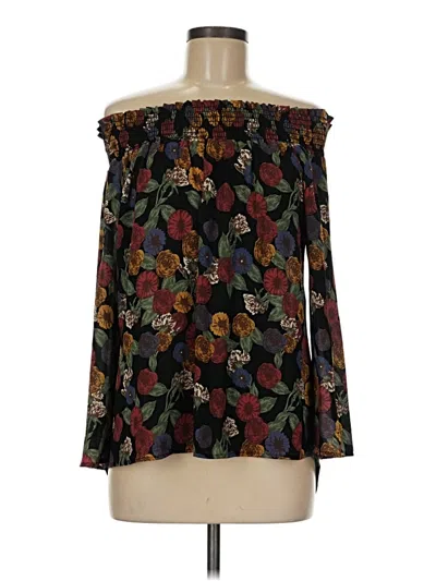 Pre-owned Abbeline Long Sleeve Blouse In Black