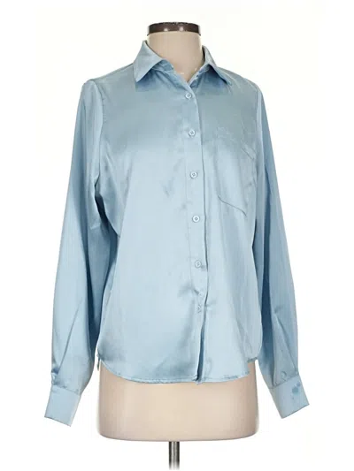 Pre-owned Abbeline Long Sleeve Blouse In Blue