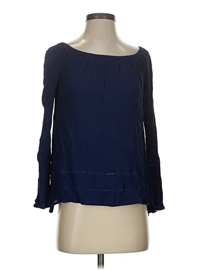 Pre-owned Abbeline Long Sleeve Blouse In Blue
