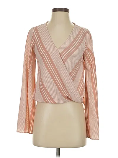 Pre-owned Abbeline Long Sleeve Blouse In Brown