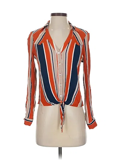 Pre-owned Abbeline Long Sleeve Blouse In Orange