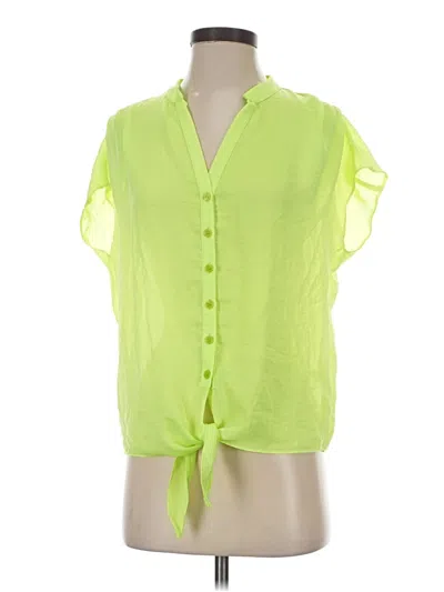 Pre-owned Abbeline Short Sleeve Blouse In Green