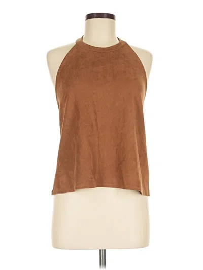 Pre-owned Abbeline Sleeveless Blouse In Brown
