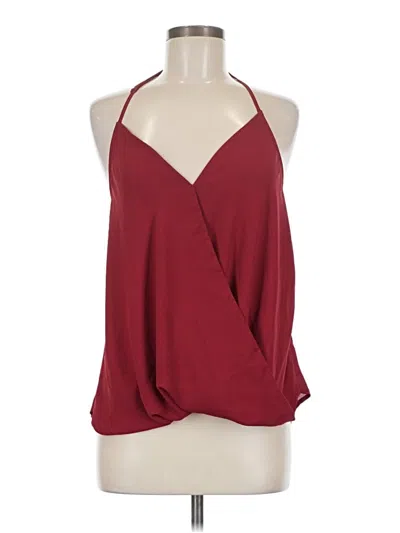 Pre-owned Abbeline Sleeveless Blouse In Burgundy