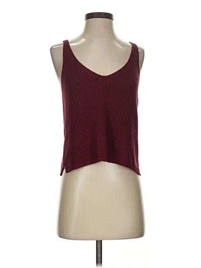 Pre-owned Abbeline Sweater Vest In Burgundy