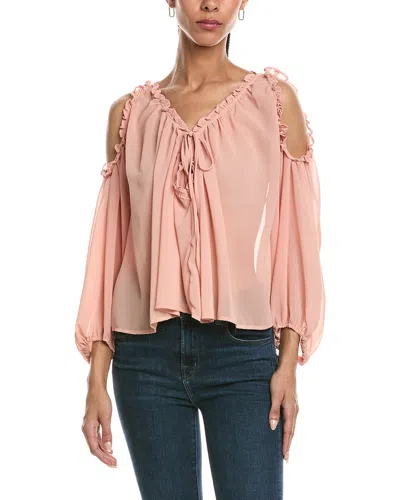 Abbey Cold-shoulder Top In Multi