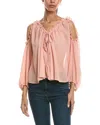 Abbey Cold-shoulder Top In Pink
