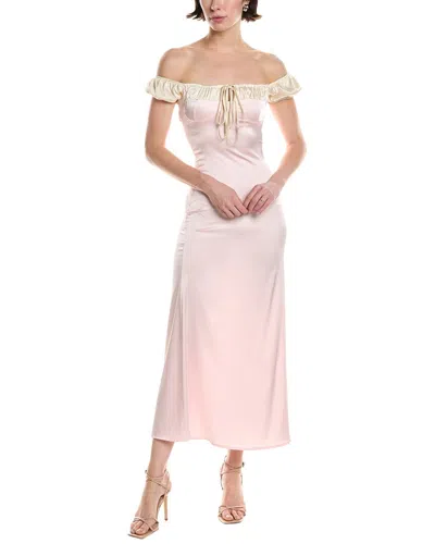 Abbey Gathered Neckline Midi Dress