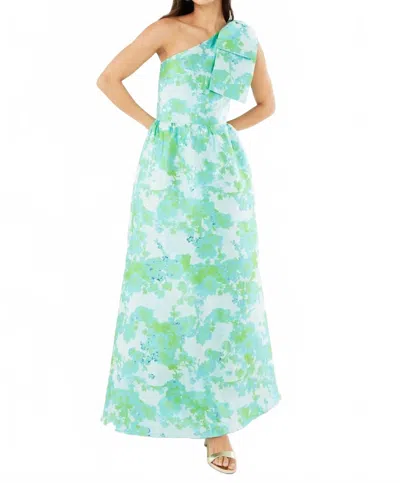Abbey Glass Caroline Dress In Floral Green